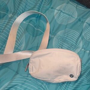 lululemon athletica white crossbody belt bag